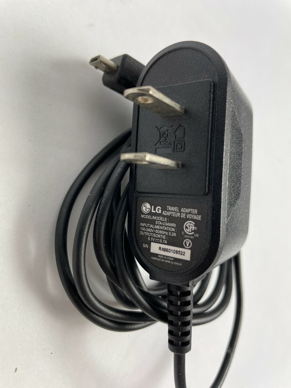 Genuine LG STA-U34WRI AC Adapter Output 5.1 V 0.7 A Power Supply Adapter A73