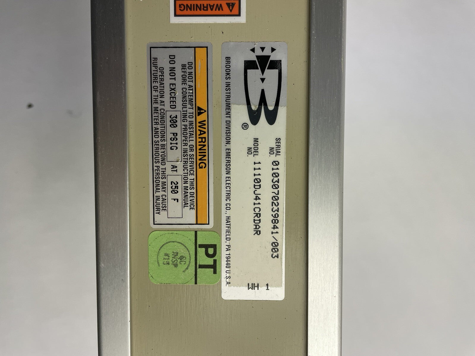 FLOW METER BROOKS INSTRUMENT LIQUID  Tube Variable Area Flowmeter AIR