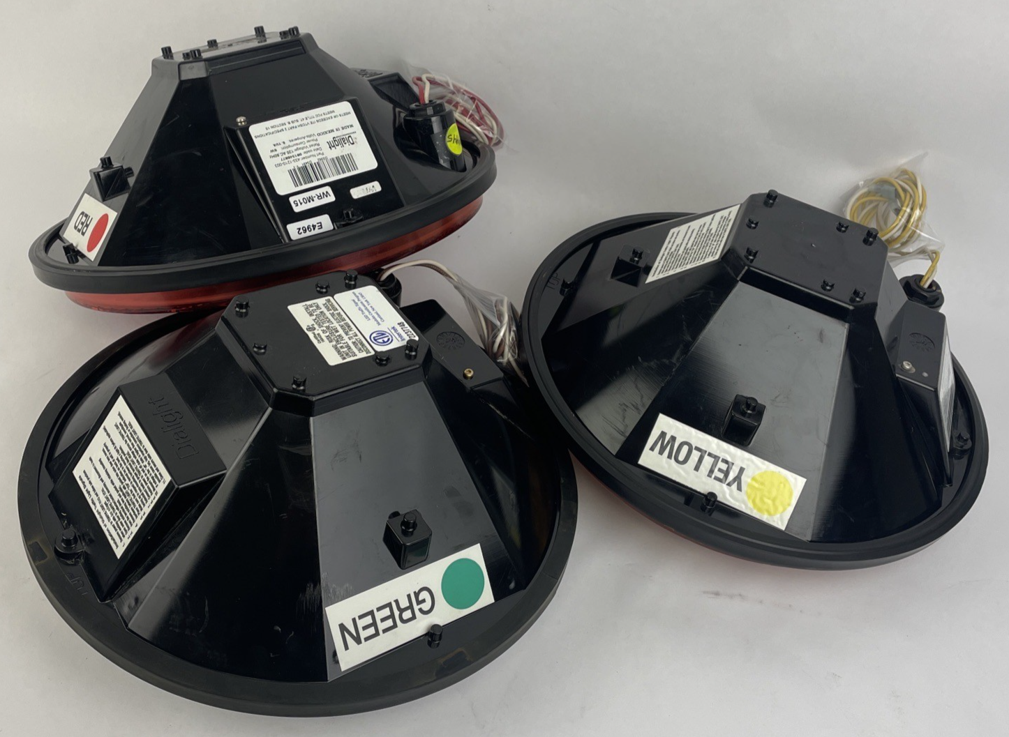 3 Dialight 4333230001XL RED GREEN YELLOW LED Circular Traffic Signal Lights 12"