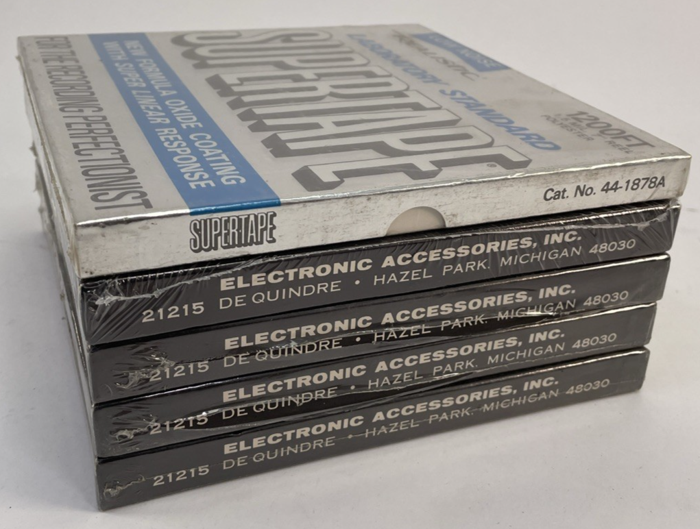 5 x Electronic Accessories Magnet Recording Tape 1 1/2 MIL 7" x 1200' Polyester