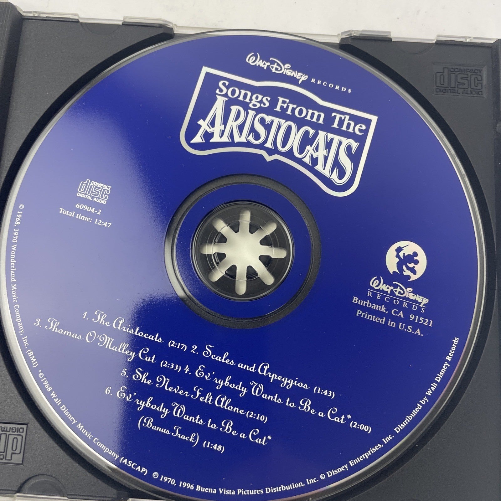 Songs From The Aristocats Walt Disney Recordings Audio CD By Robert B Sherman #1