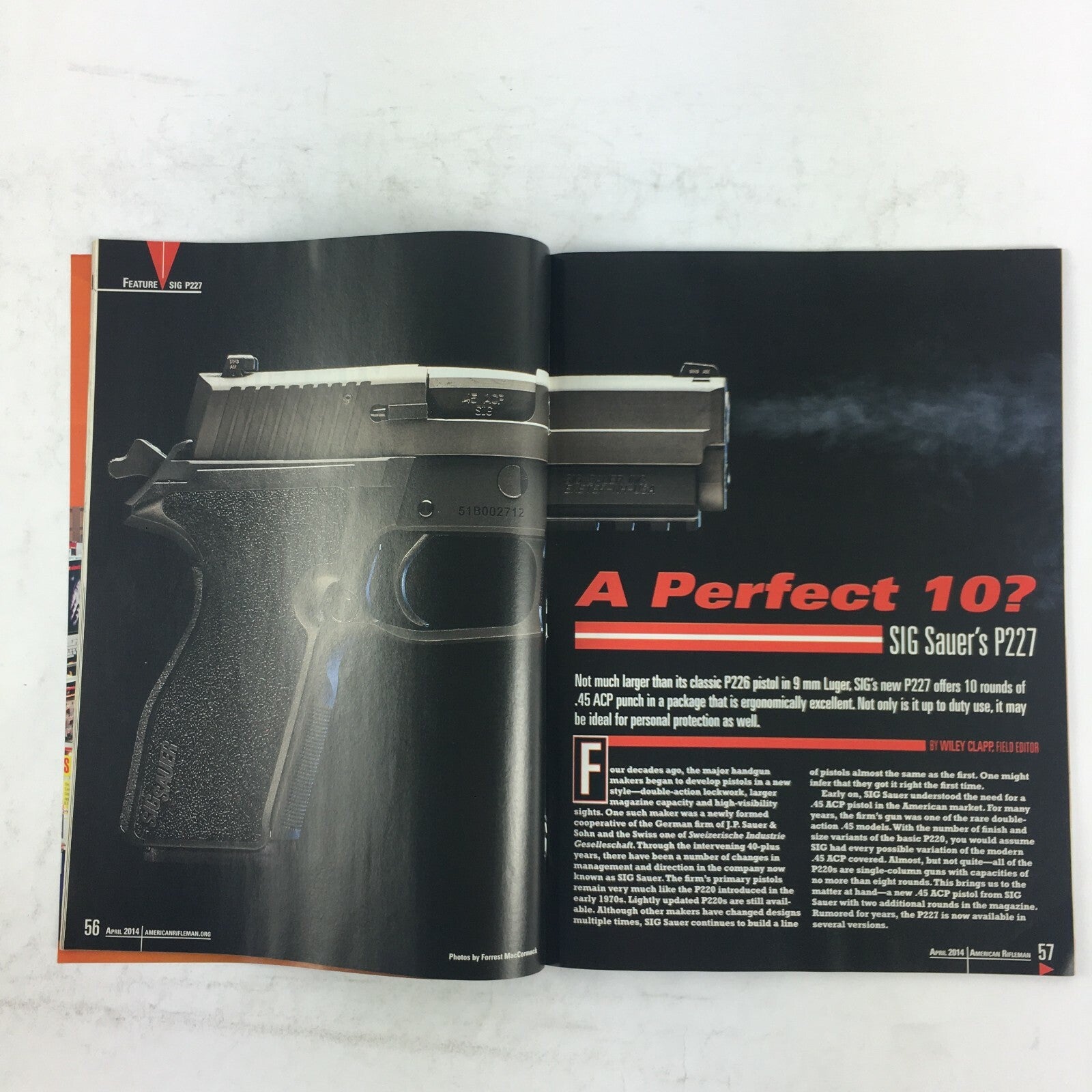 April 2014 American Rifleman Magazine SIG Sauer's .45 ACP P227 Henrys 1860 Gun