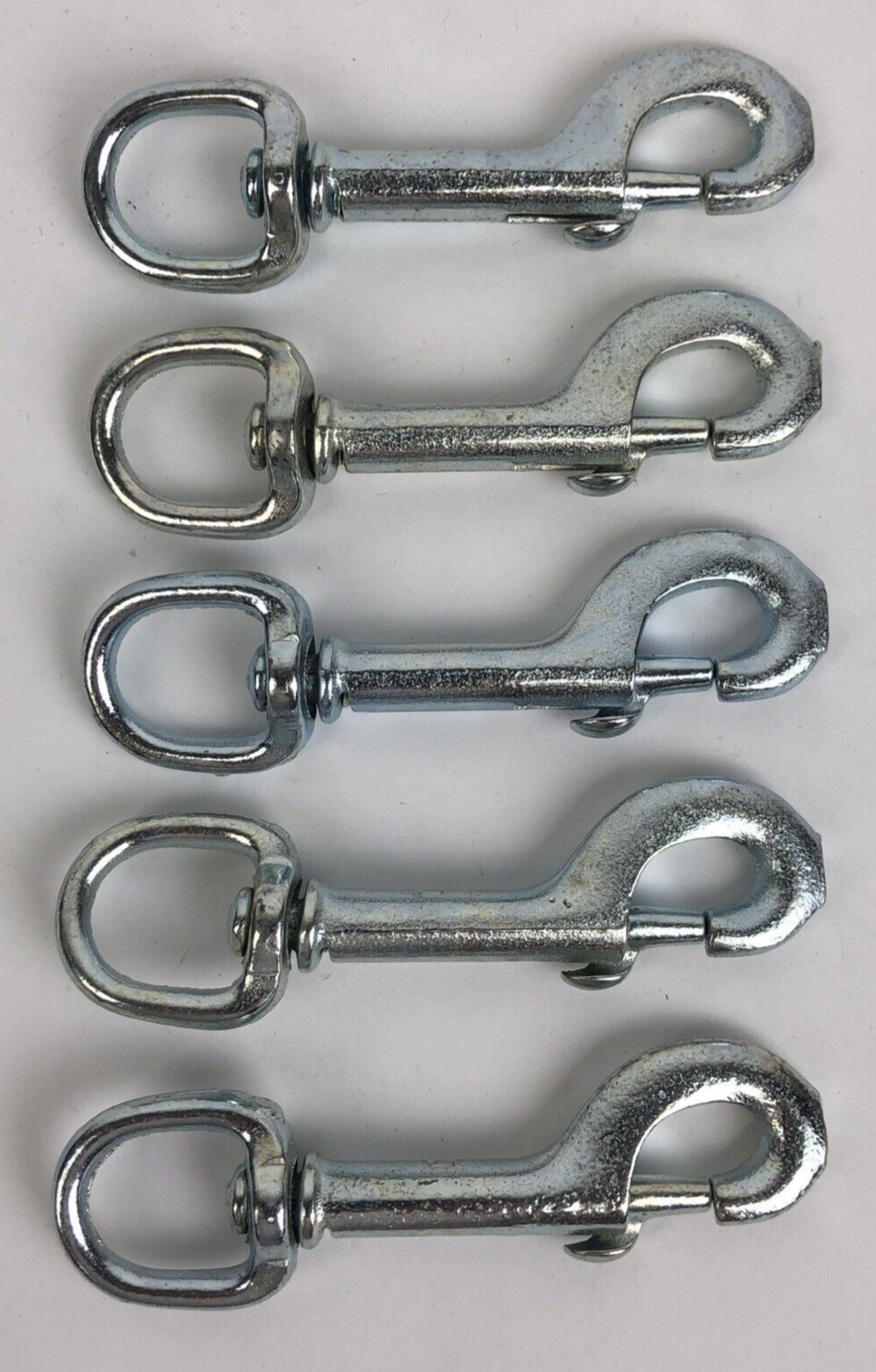 Lot of 5 x Campbell Copper Tools Bolt Snap Swivel Hooks 5/8" Round Eye Zinc #225
