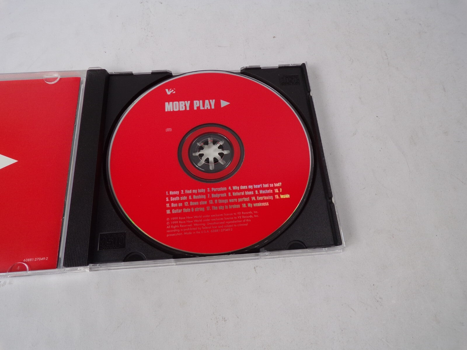 Moby Play Honey Find My Baby Porcelain Why Does My Heart Feel So Bad? SouthCD#41