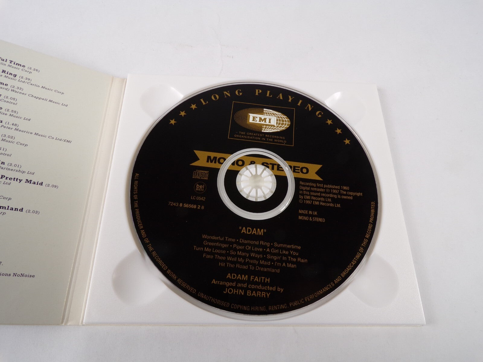 Adam Faith Wonderful Time Piper Of Love A Girl Like You Turn Me Loose CD#61