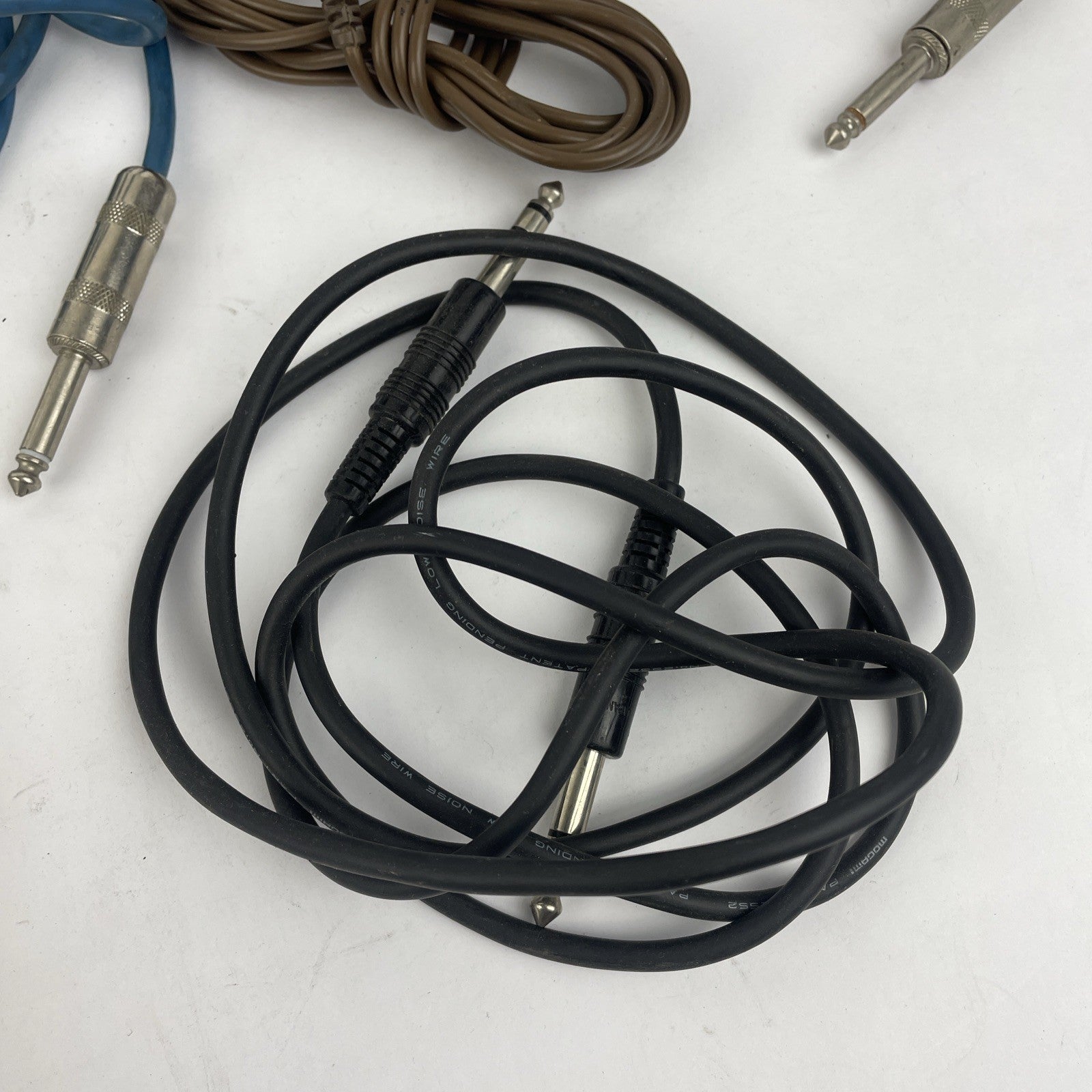 1/4" Mono Jack Male to 1 4" Mono Jack Male Cable Lot of 8 Assorted Lengths