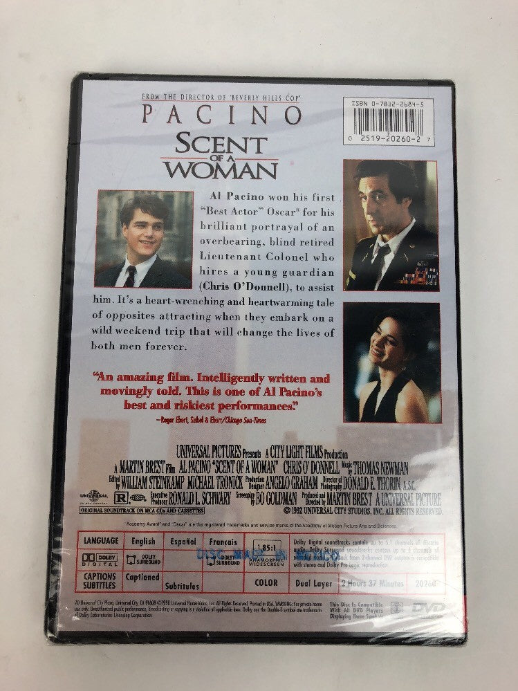 1993 Scent Of A Woman DVD  Widescreen Al Pacino, Chris O'donnell NEW!!! FSTSHP