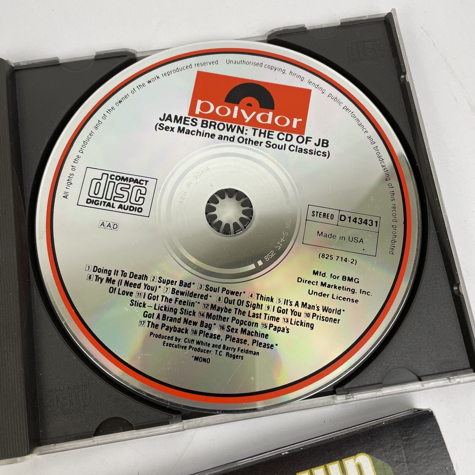 Lot of 2 x James Brown "The CD of JB" + Soul Brother Vol. 1 Digital Audio CD #1