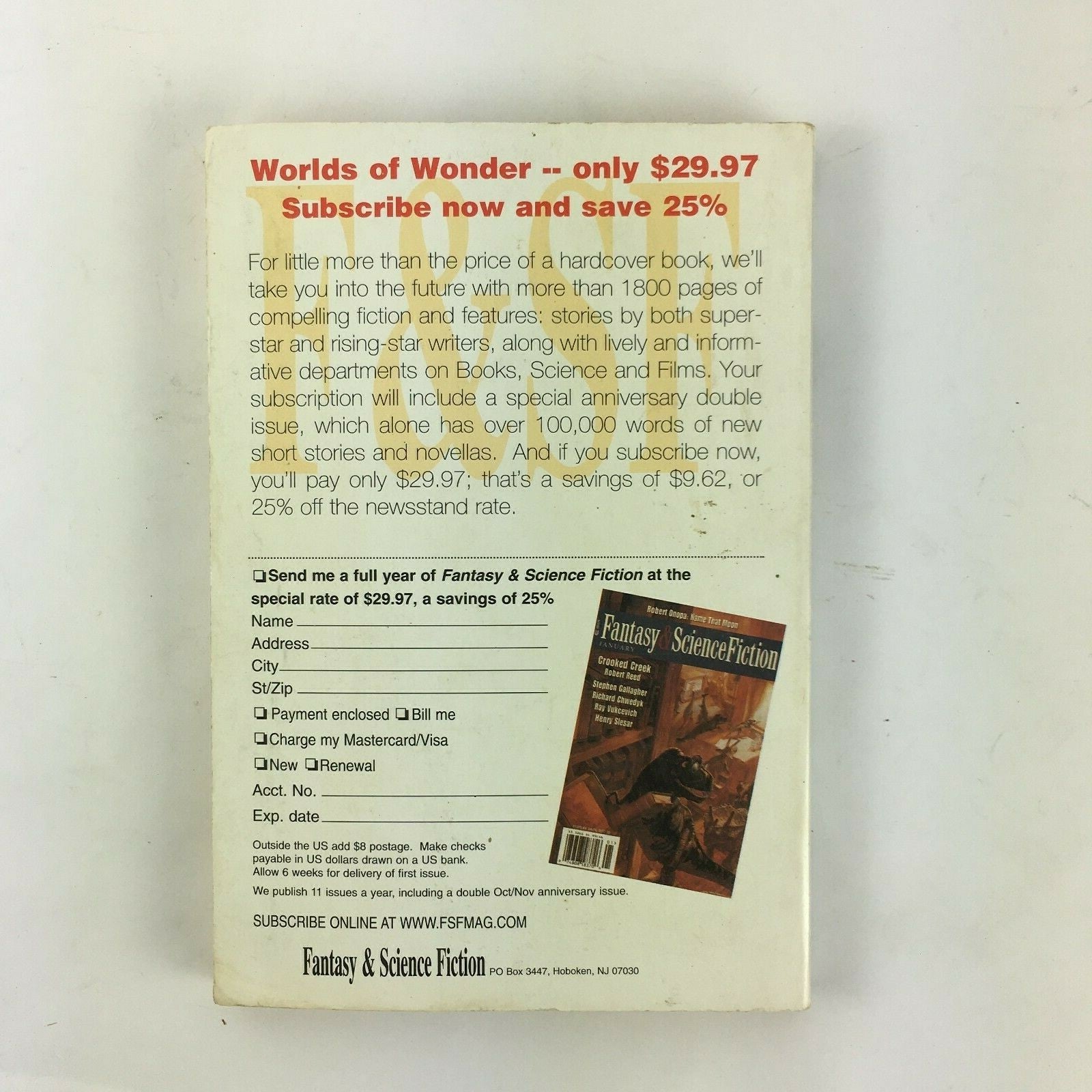 December Fantasy&Science Fiction Magazine The Quijote Robot Thomas M.Disch