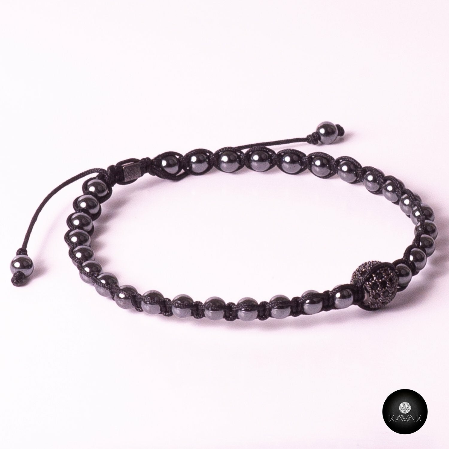 Kavak - Handmade Black Braided Adjustable Men's Bracelet Acerinas