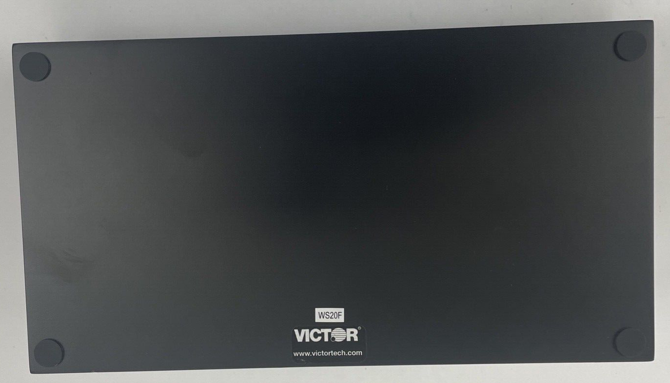 Victor Desk Organizer with Smart Phone Holder Wood Desktop Storage Black - NEW