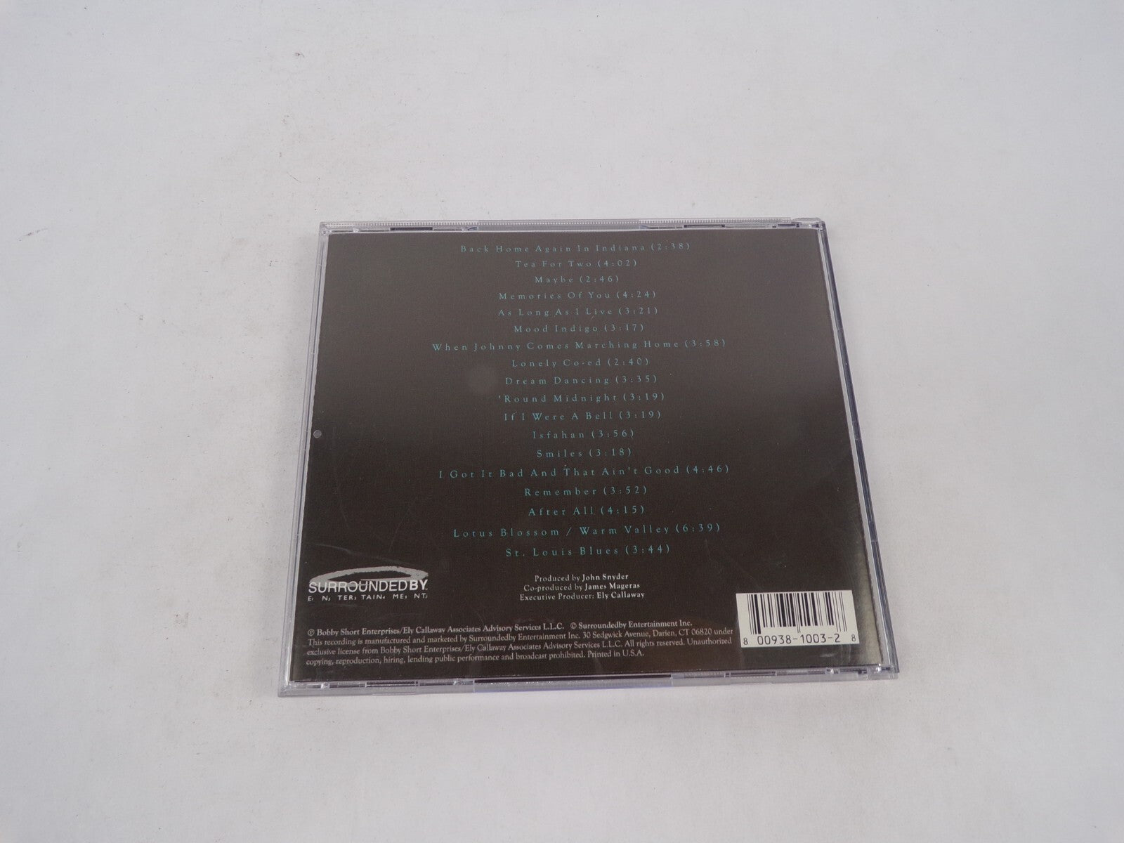 Bobby Short Piano Back Home Again In Indiana Tea For Two Maybe Memorles Of CD#71