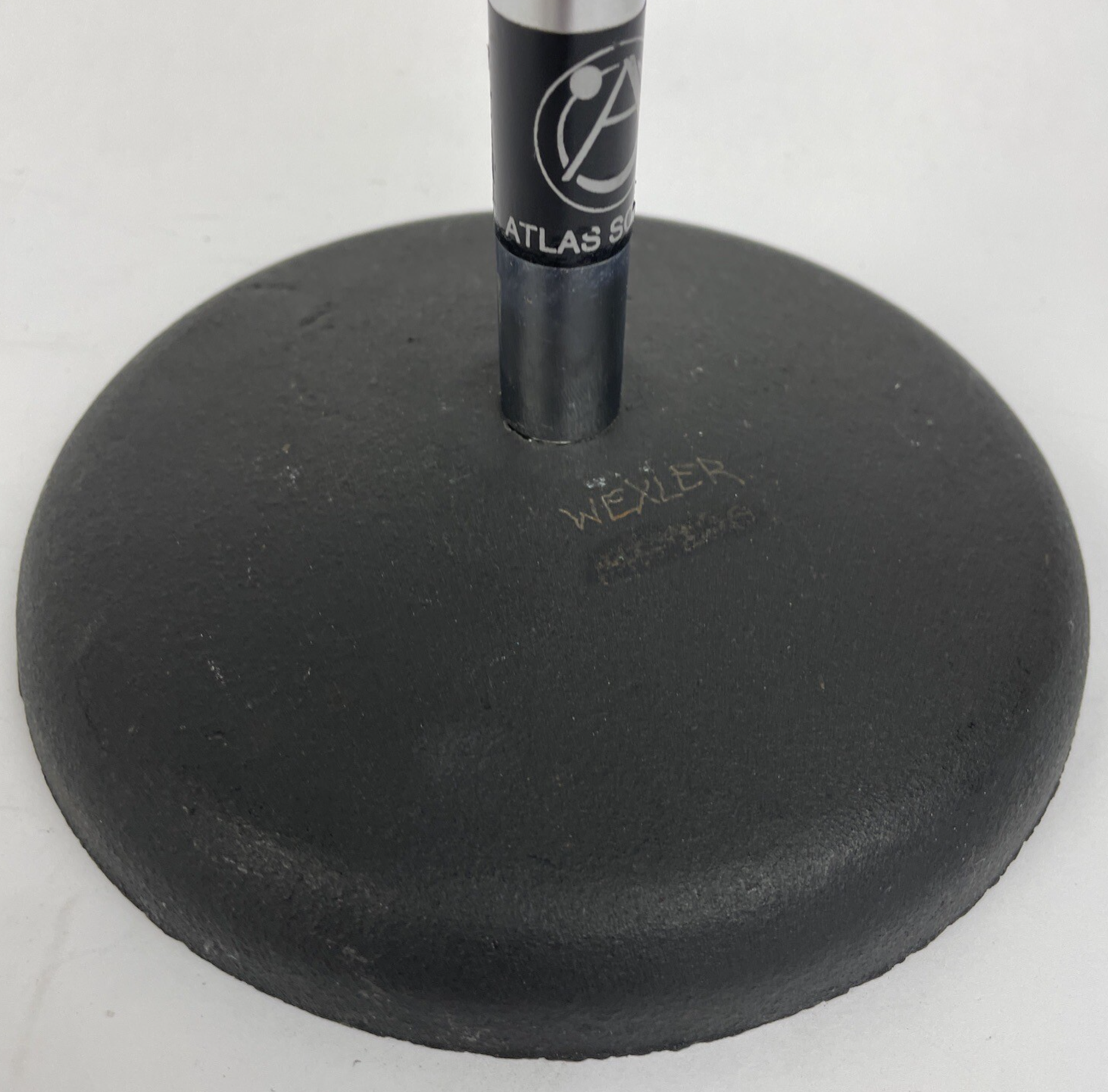 Vintage OEM Atlas DS-5 Microphone desk stand D7-5 DS-10 w Shure Mic Clip      2