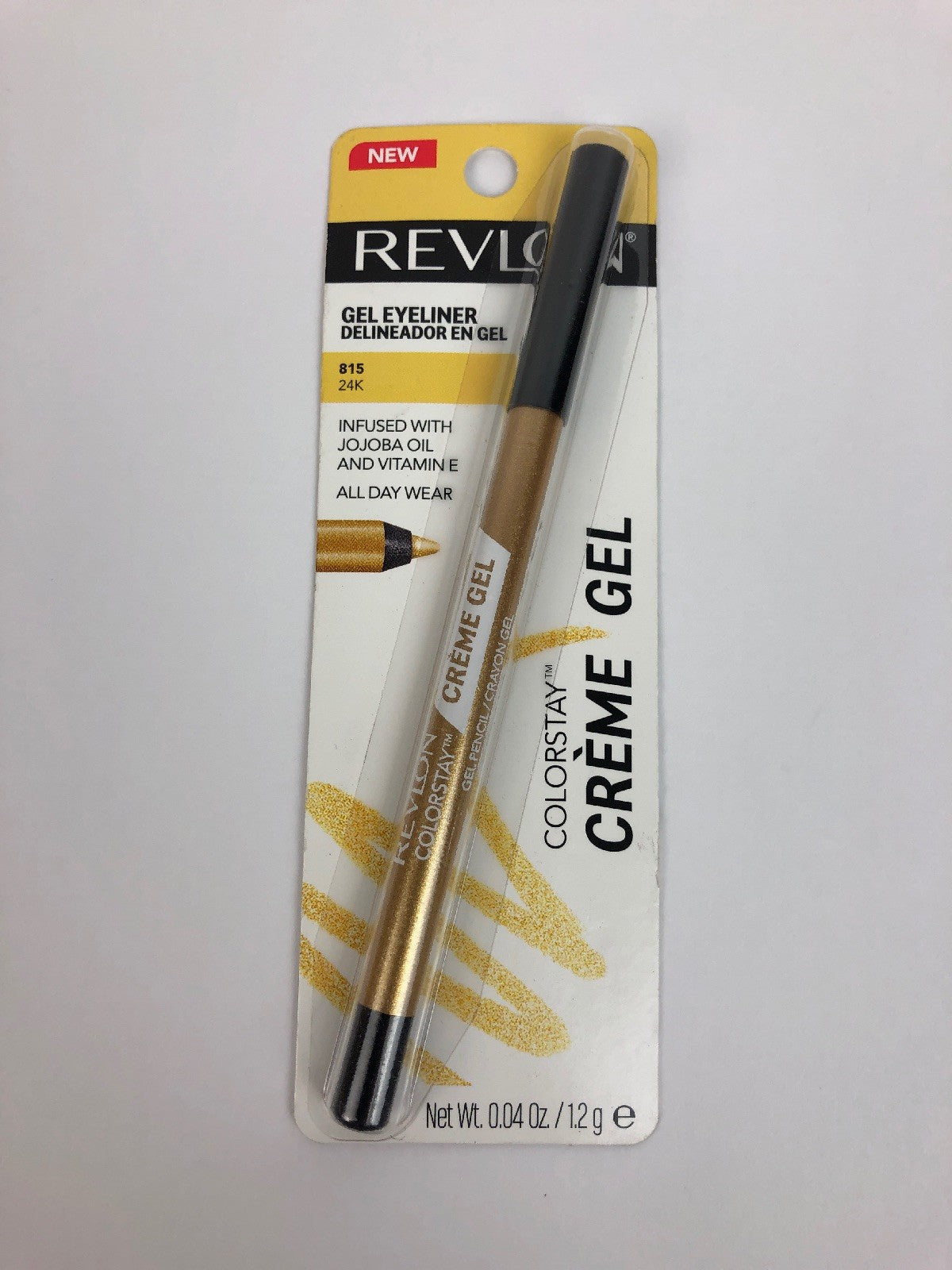 NEW REVLON COLORSTAY CREME GEL EYELINER #815 COLOR: 24K - Fast Free Shipping