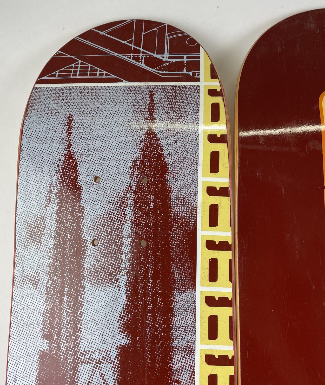 Lot of 2 x Vintage TOWER Skateboards Skateboard Deck MONTREAL  7.5"  1999