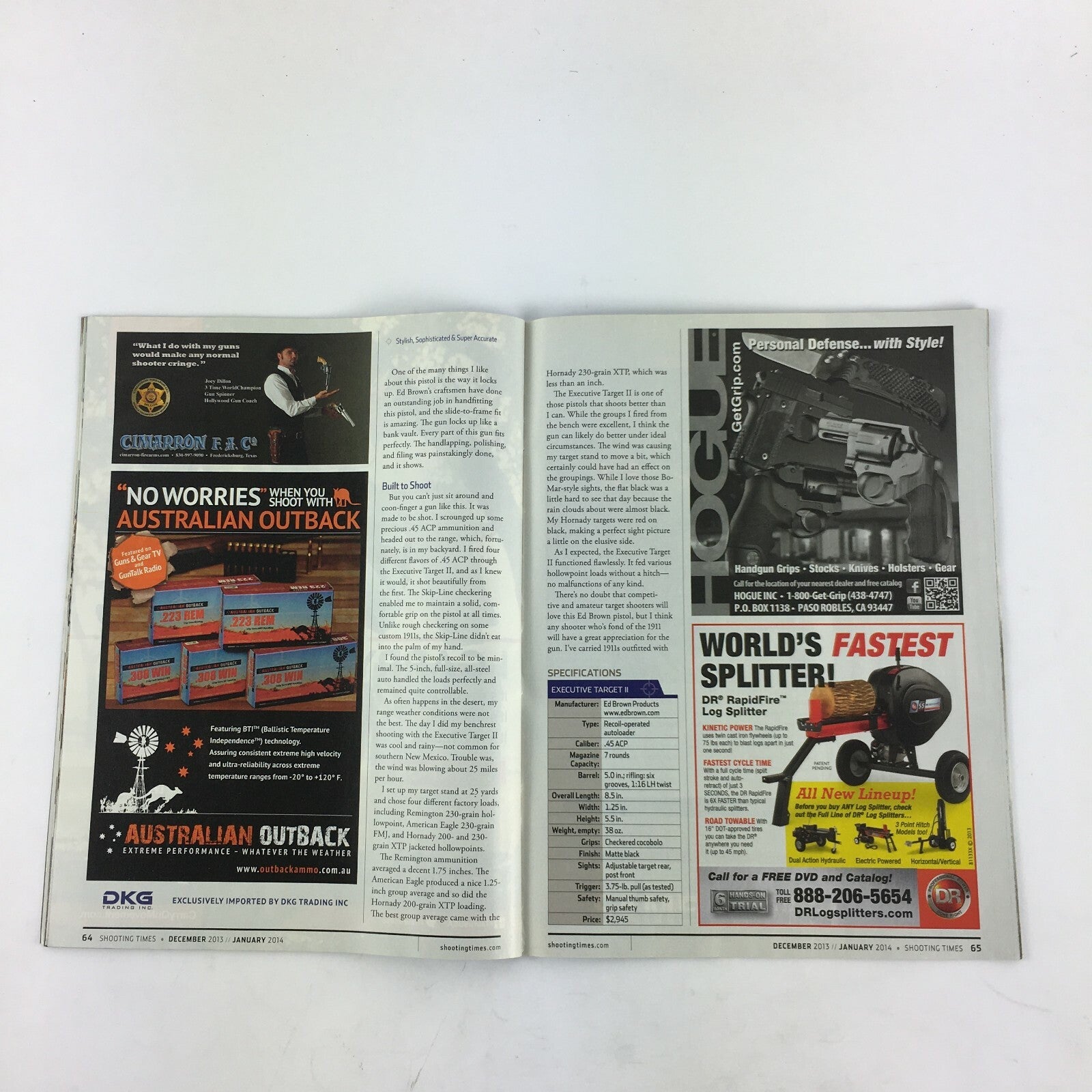December 2013 Shooting Time Magazine 6.8mm SPC II Surges! 1903A4 Sniper Rifle