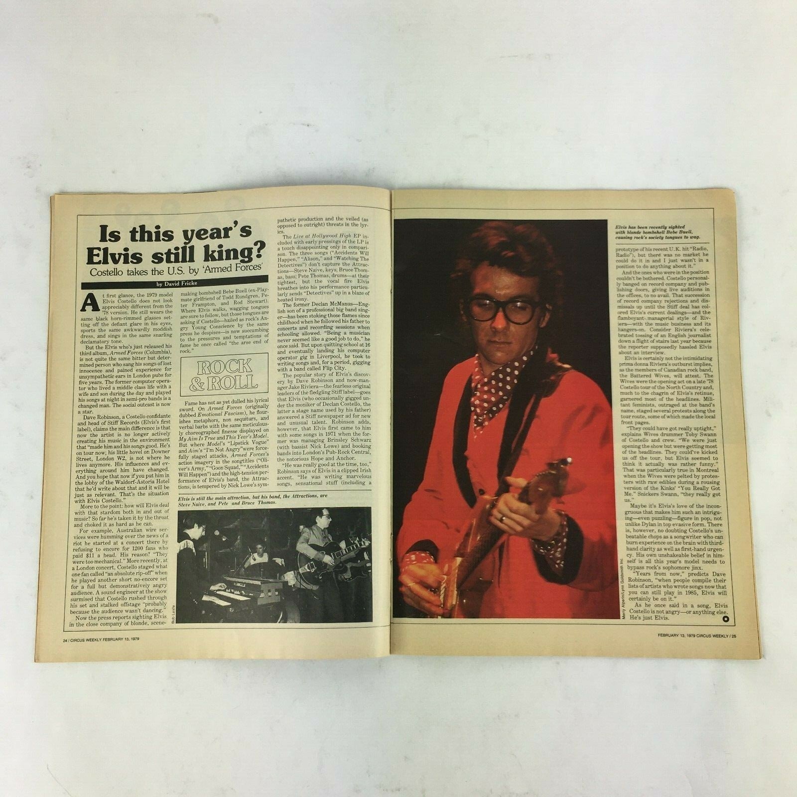 February1979 Circus Magazine Sex in America Elvis Costello Elvis Presley BeeGees