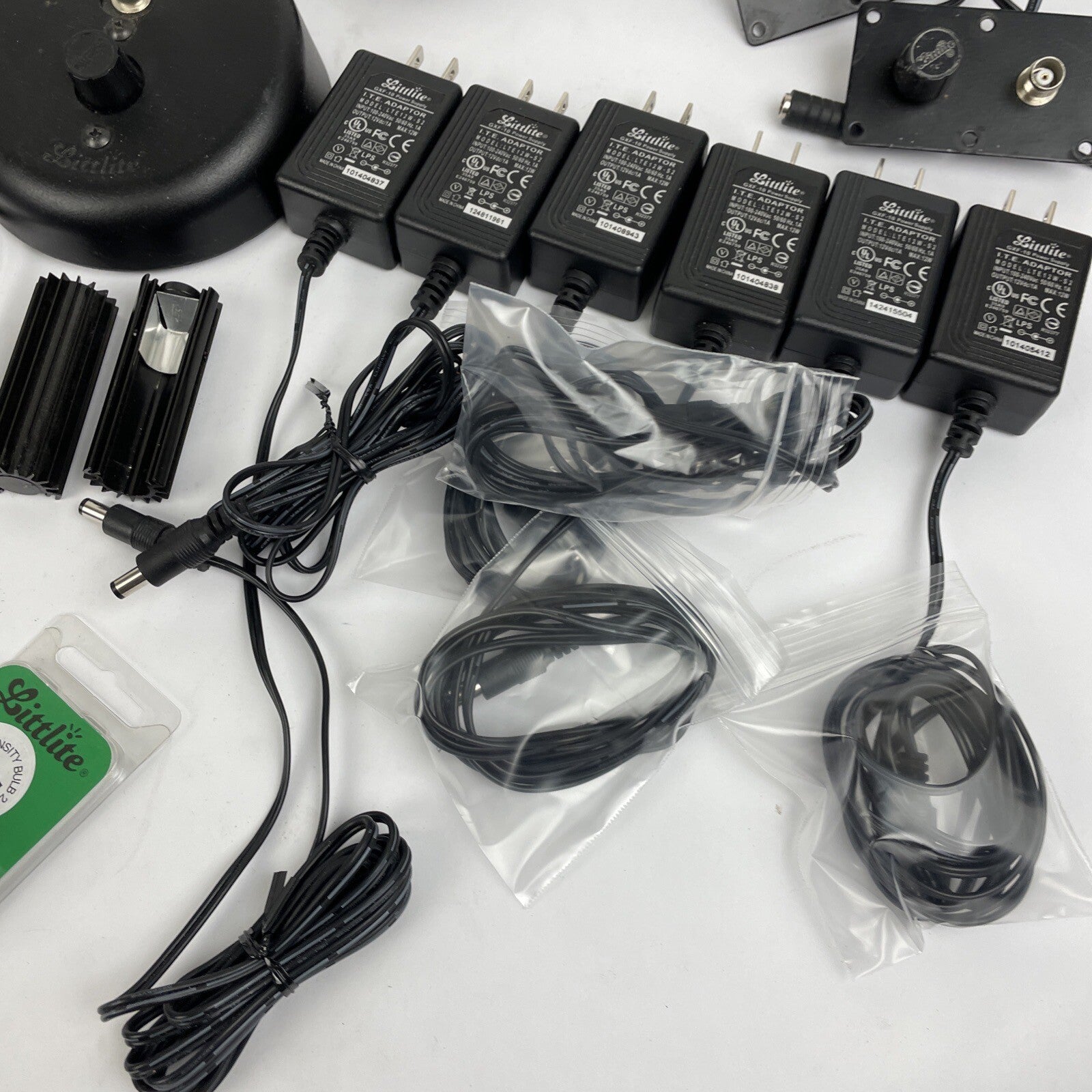 Huge Lot of Littlite Model WXF Goose Neck Lamp Parts Power Supply Bundle POTS