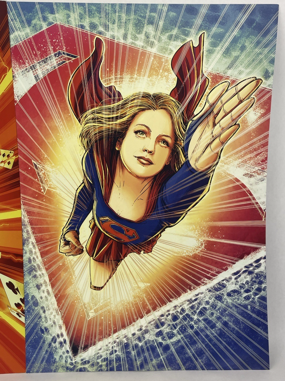 Lot of 2 SUPERGIRL  /  FLASH Dc Comics CW COMIC CON EXCLUSIVE PROMO Poster (s)