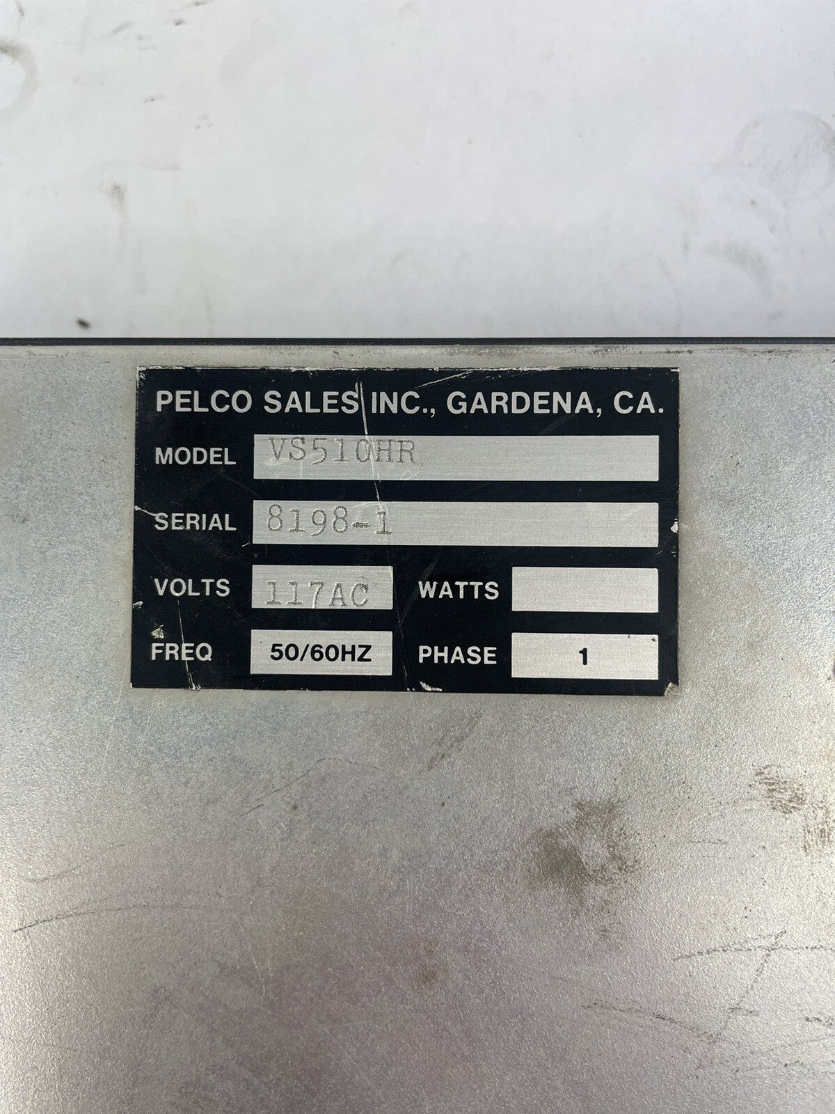 Pelco vs510hr Sequential Switcher 117AC 50/60HZ