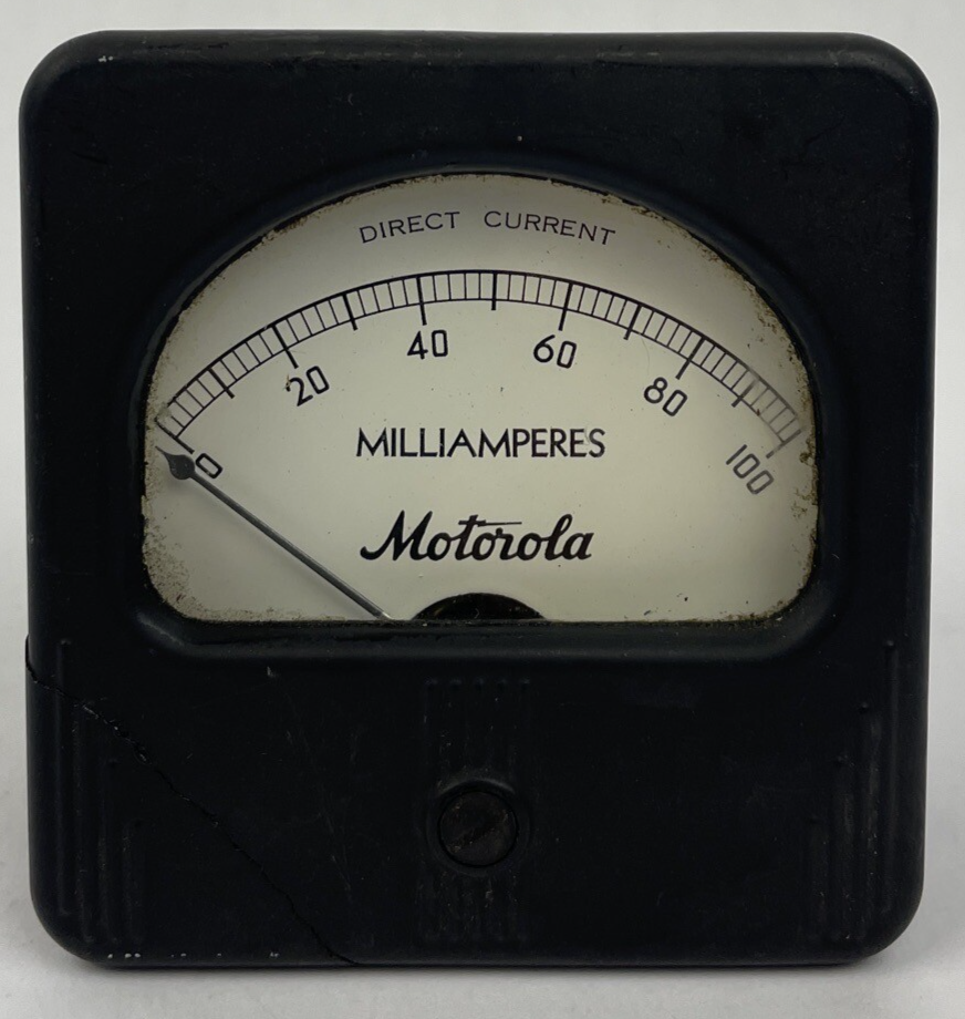 Vintage Simpson Motorola Electric Co. 0-100 Milliamperes DC Panel Meter USA MADE