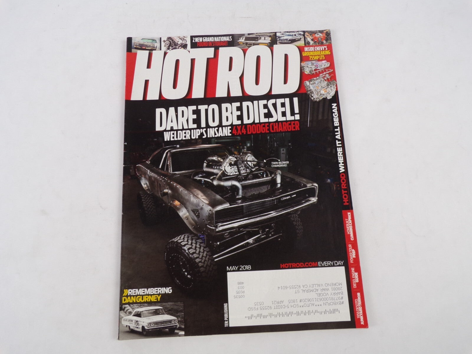 May 2018 Hot Rod Magazine Dare To Bediesel! Welder Up's Insane 4x4 Dodge Charger