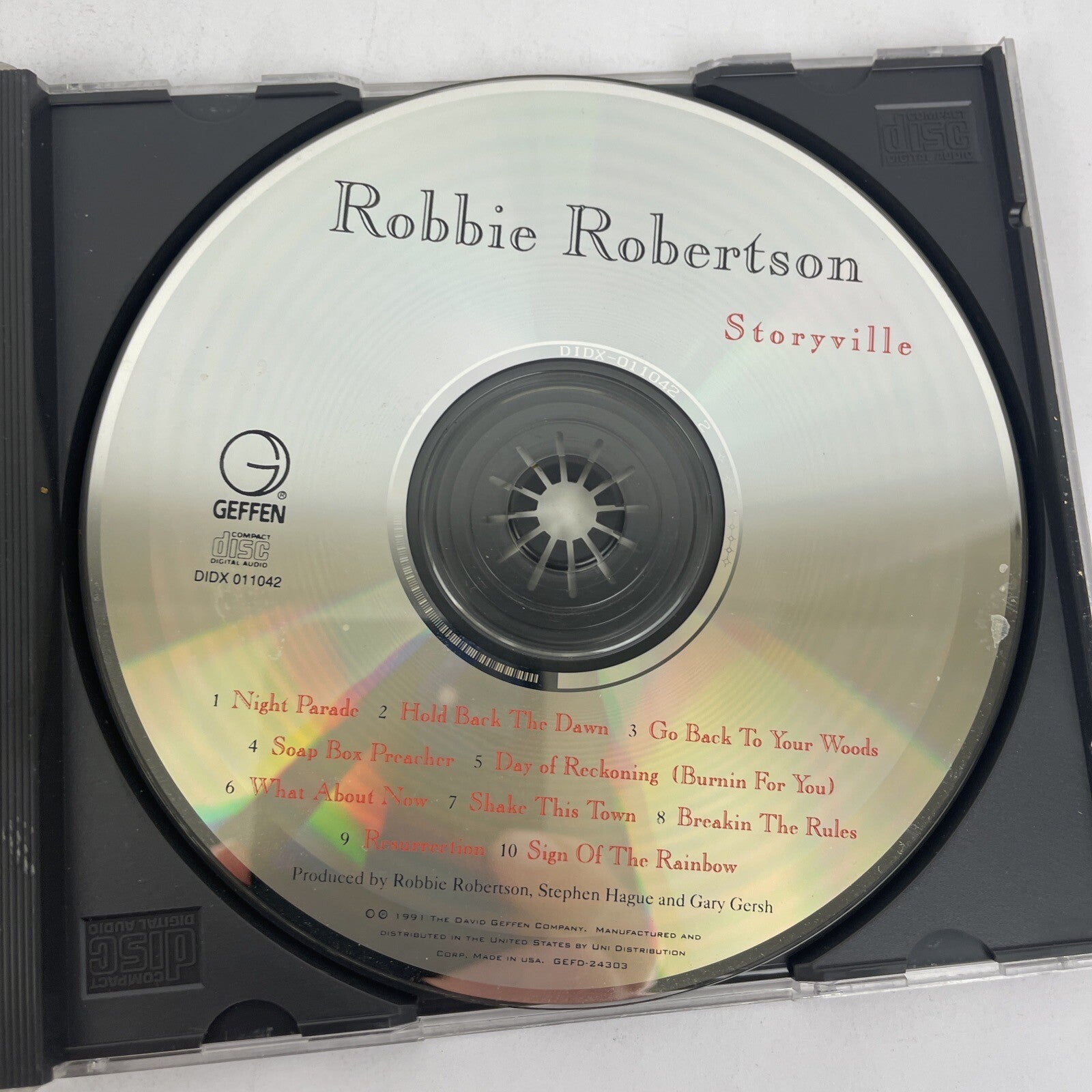 Storyville - Digital Audio CD By Robbie Robertson 1991 Geffen Records - PQR