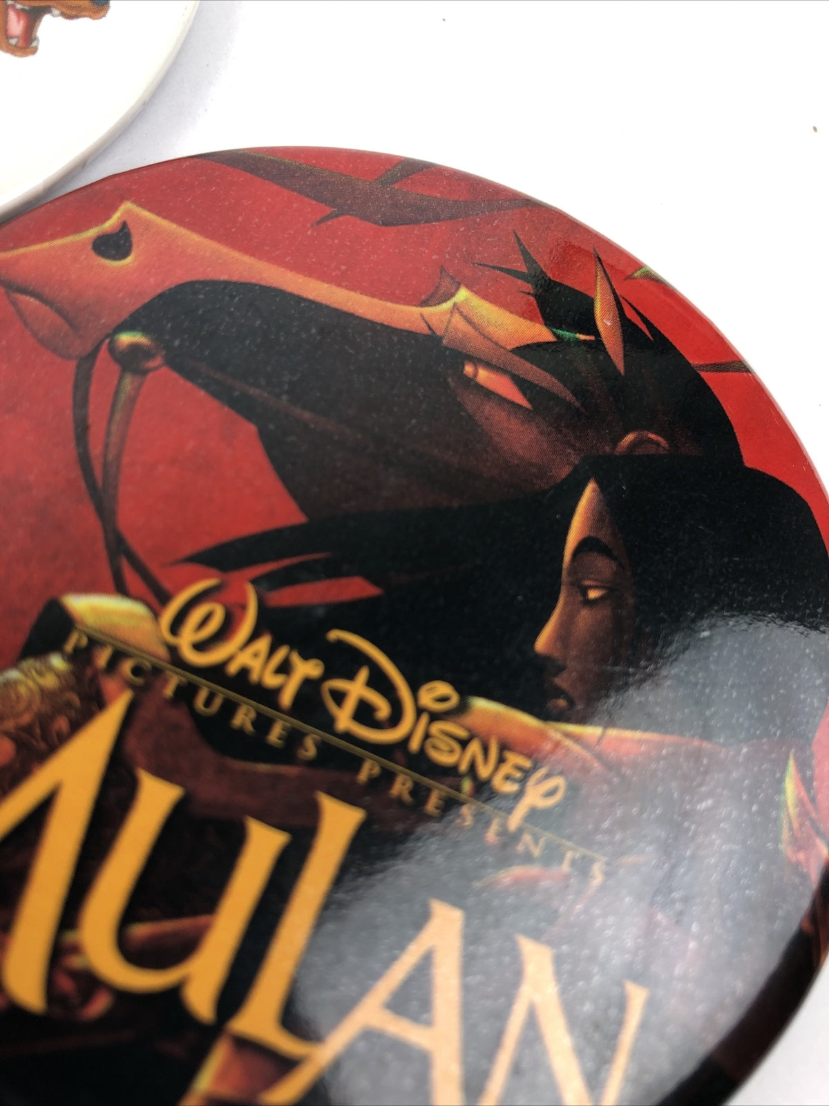 Walt Disney Pictures Pin Button Mulan Special Edition Promo Movie Button  3 Inch