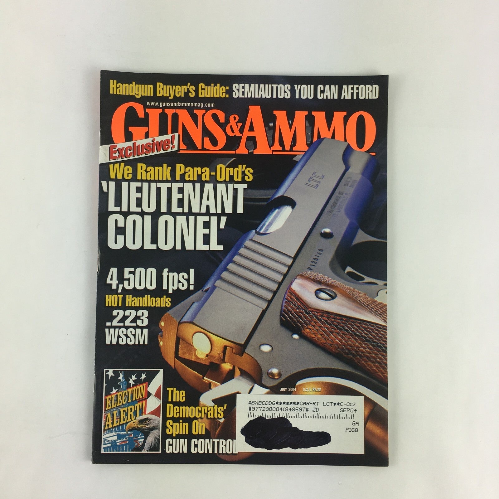 June 2004 Guns & Ammo Magazine Lieutenant Colonel 4500 fps! .223 WSSM GunControl