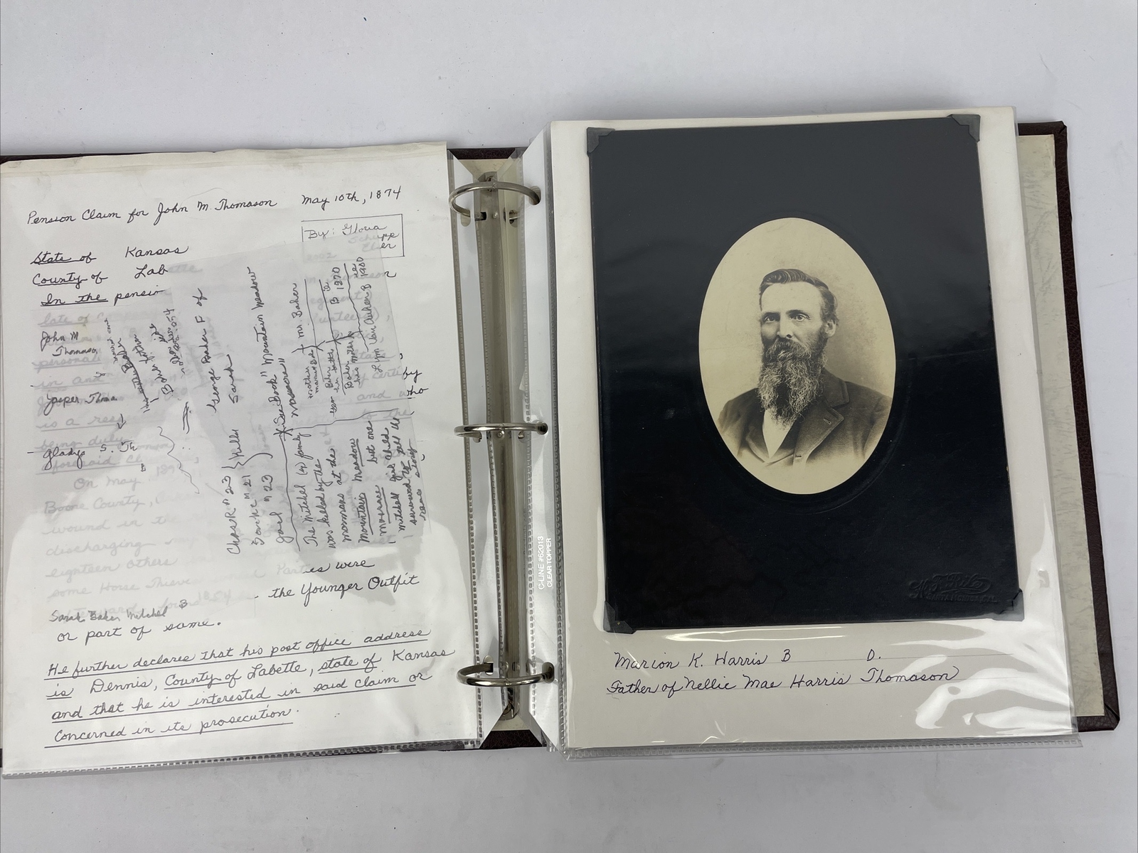 Antique Picture Album w/ tintypes B&W photos with Stories - LOOK