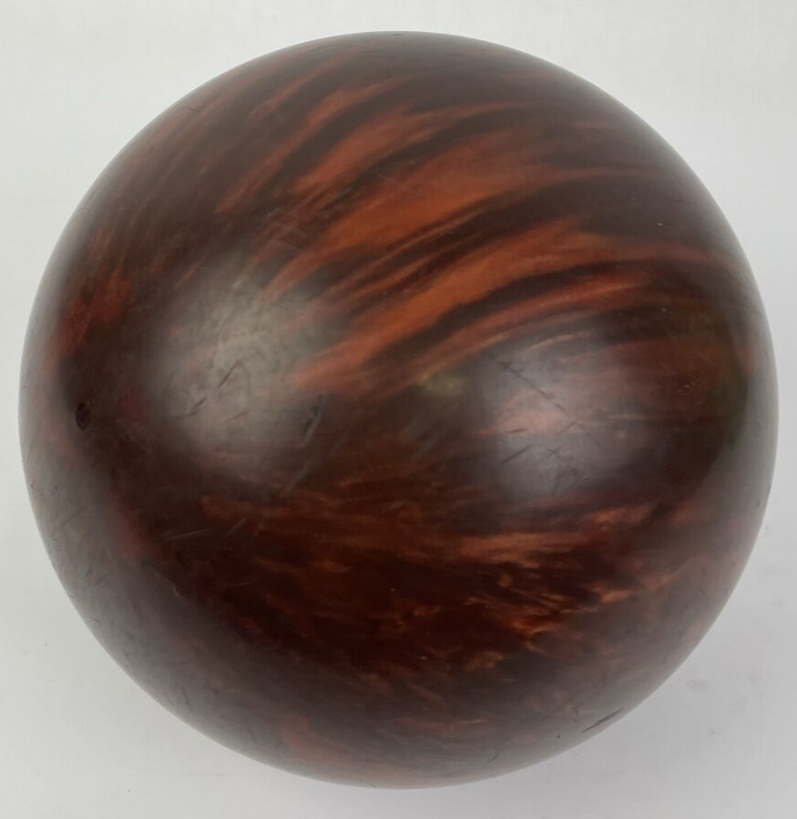Brunswick " the Pearl " FNZ212 - Bowling Ball - 14.10 lbs. Brown Orange- Drilled