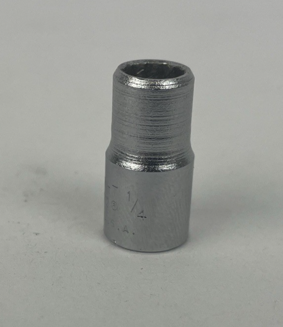 Vintage Proto Professional 4708-T  1/4" Socket 12 Point 1/4" Drive USA VGC