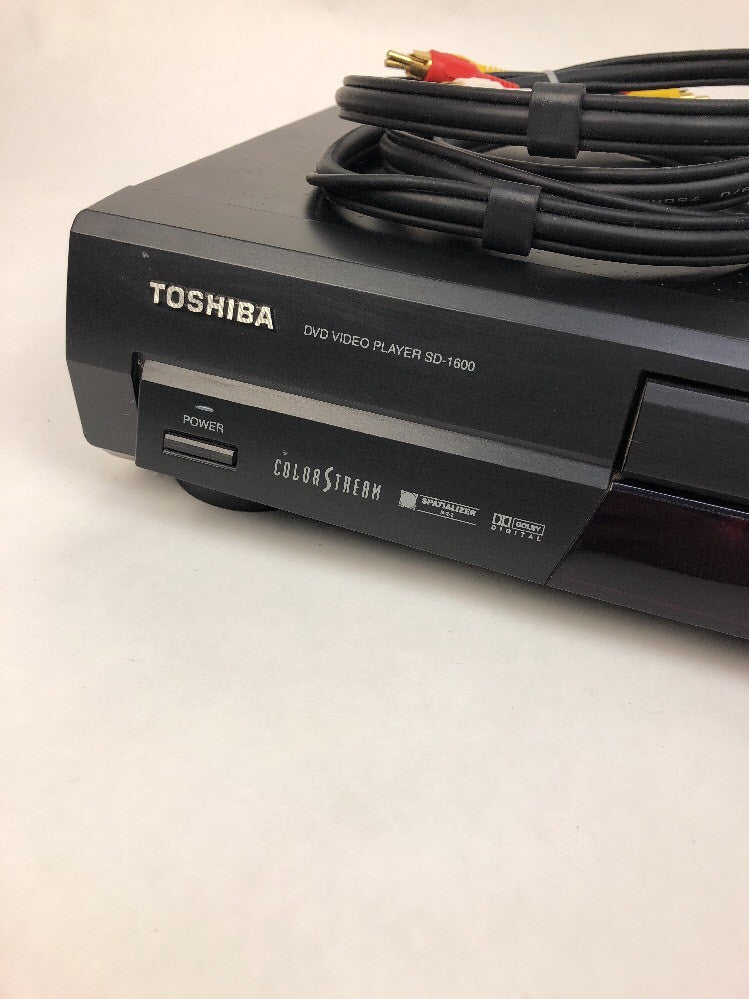 TOSHIBA SD-1600U DVD PLAYER W/ REMOTE + ALL CABLES USED & WORKS GREAT FSTSHP