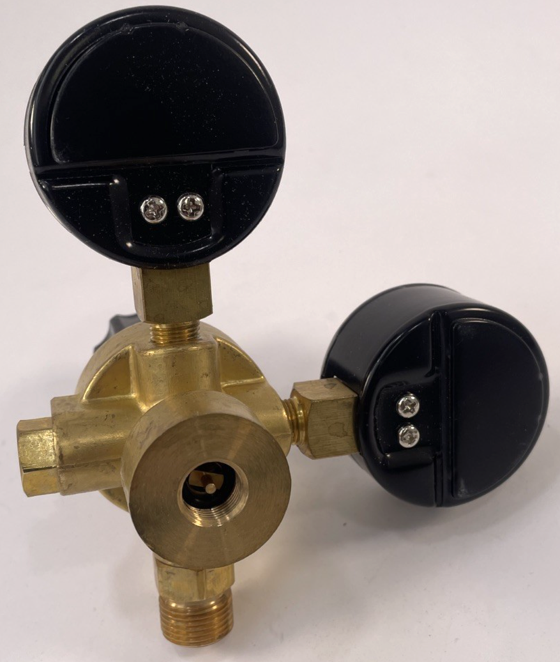 Bromic Oxygen Pressure Regulator Dual Monitor Gauge Forged Brass Body EN562