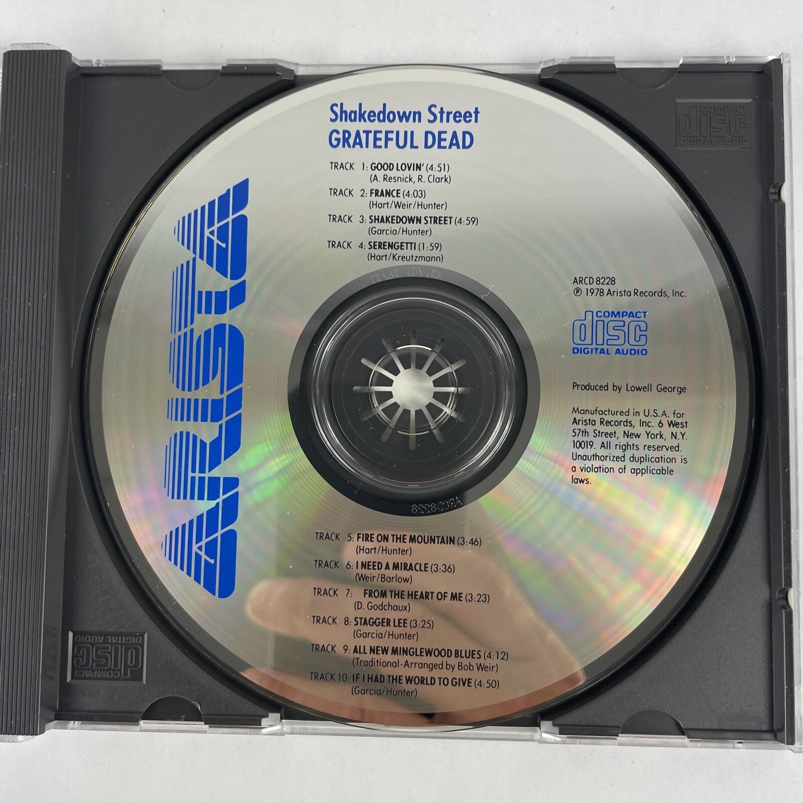 Grateful Dead - Shakedown Street (CD, Arista Records) ARCD 8228  #17