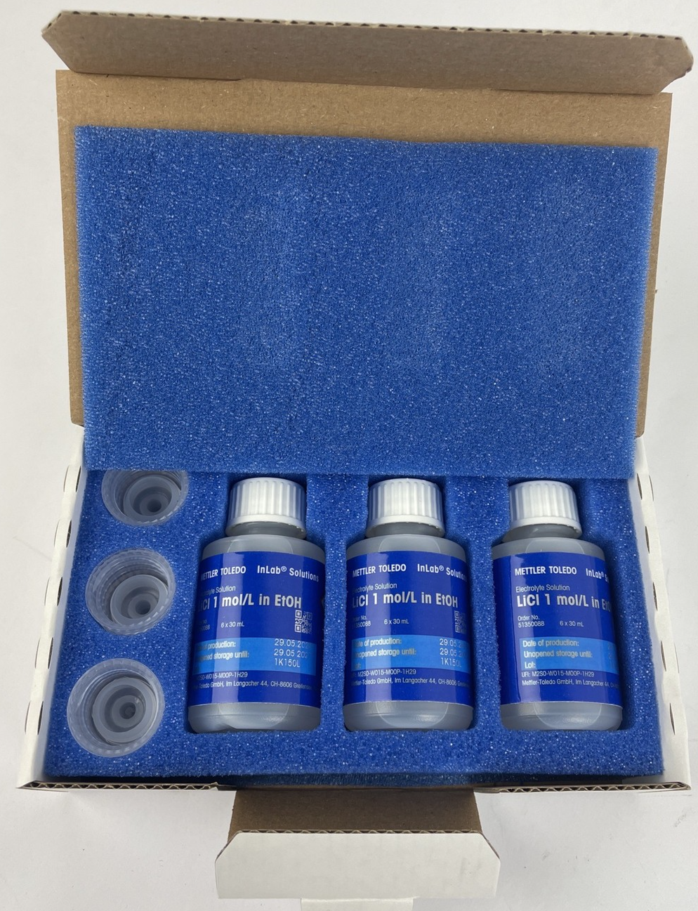 OEM Mettler Toledo LiCl 1M/EtOH Electrolyte 6X30mL - 51350088