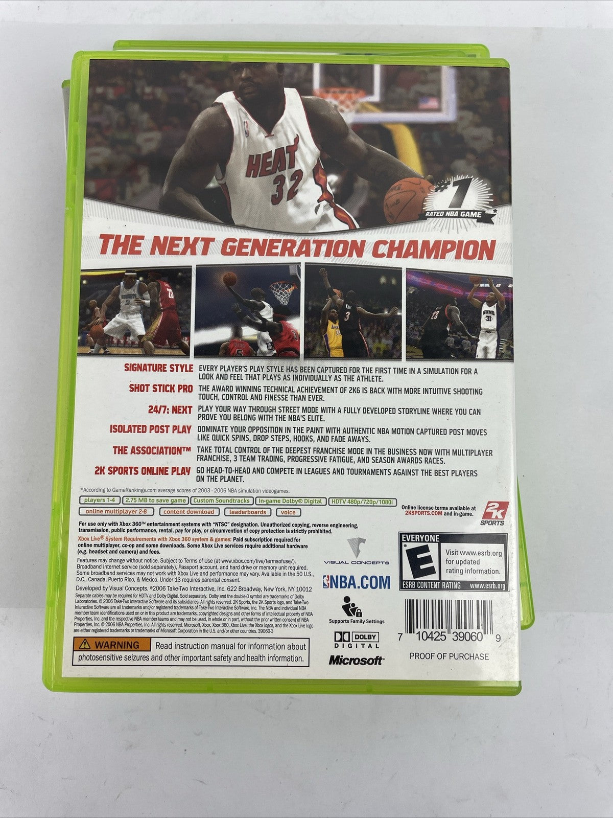 Lot of 3 x XBOX 360 Live : 2K Sports NBA 2K7 , NBA 2K12 , MBA Live 2006