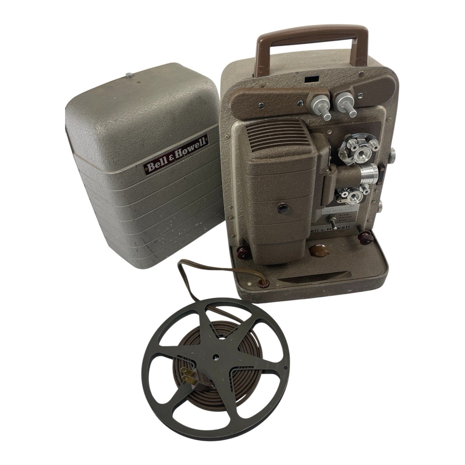  Vintage 1950s-Bell & Howell-Model-253AX  8mm-Film-Portable-Movie-Projector