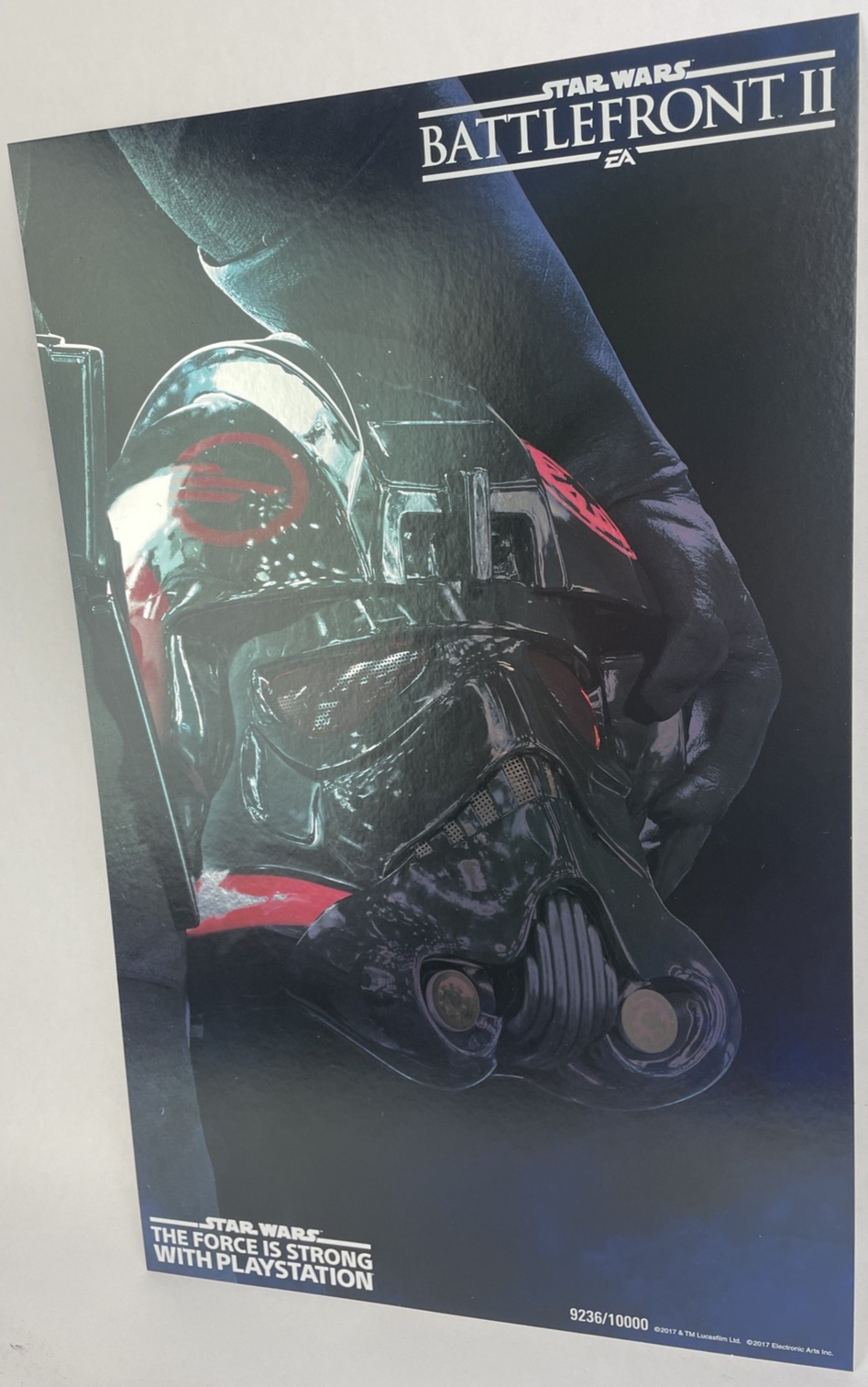 STAR WARS BATTLEFRONT II Foil Promo Poster EA Playstation 9236/10000 RARE 2017