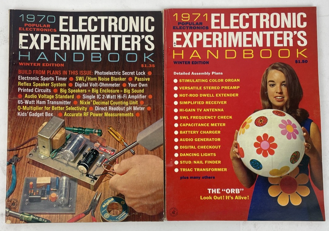 2 x 1970 1971 Electronic Experimenter's Handbook Project Plans Winter Edition