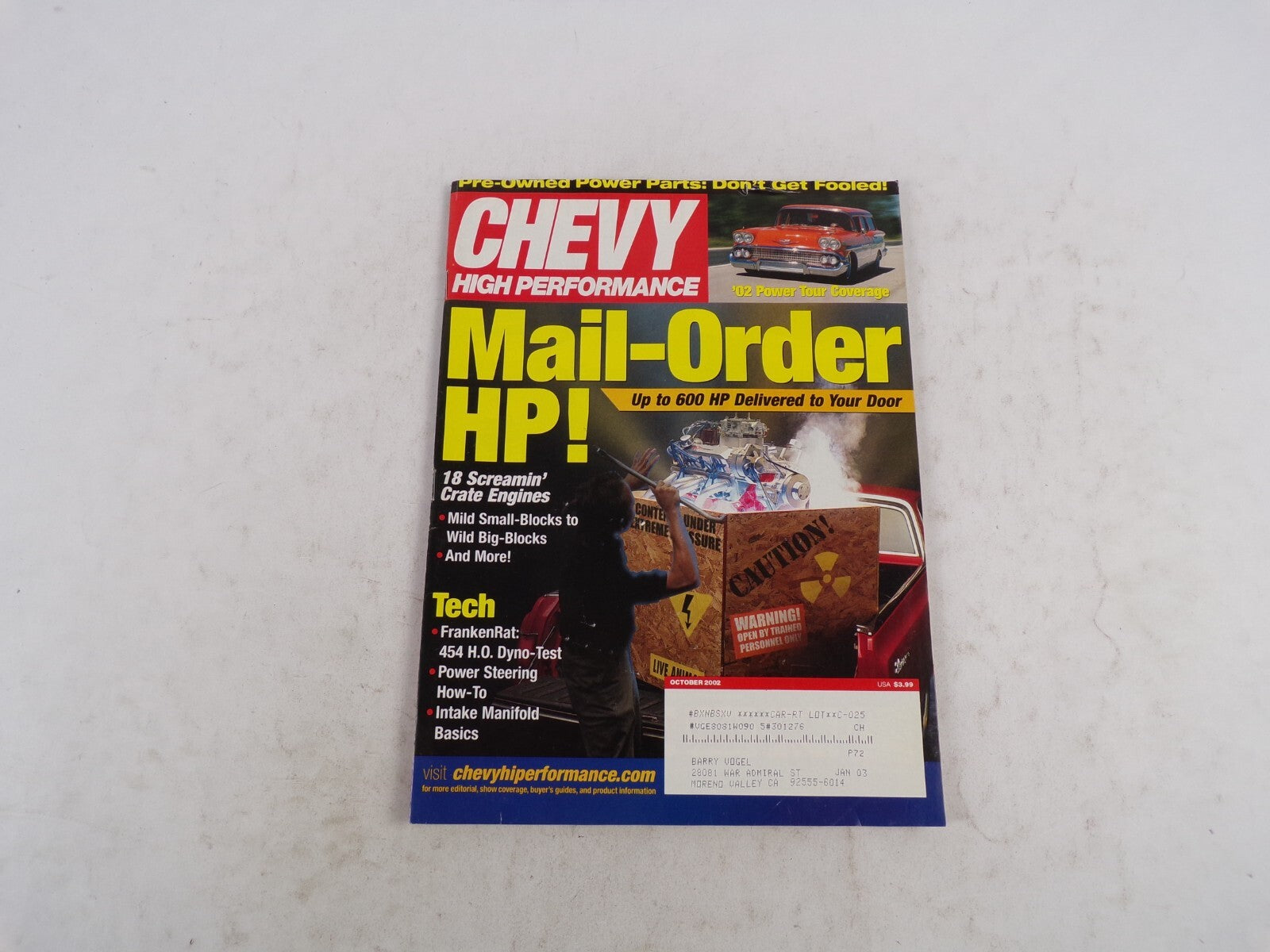 October 2002 Chevy High Performance Mail-Order Hp! Pre-Owned Power Parts:Don't
