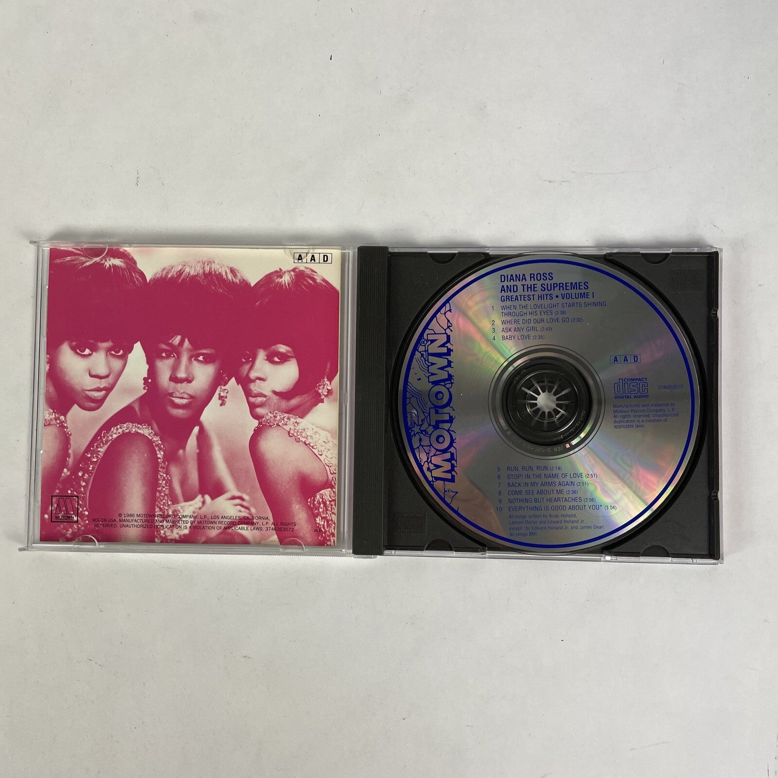 Diana Ross and The Supremes Greatest Hits Volume 1 CD (1986) #23 