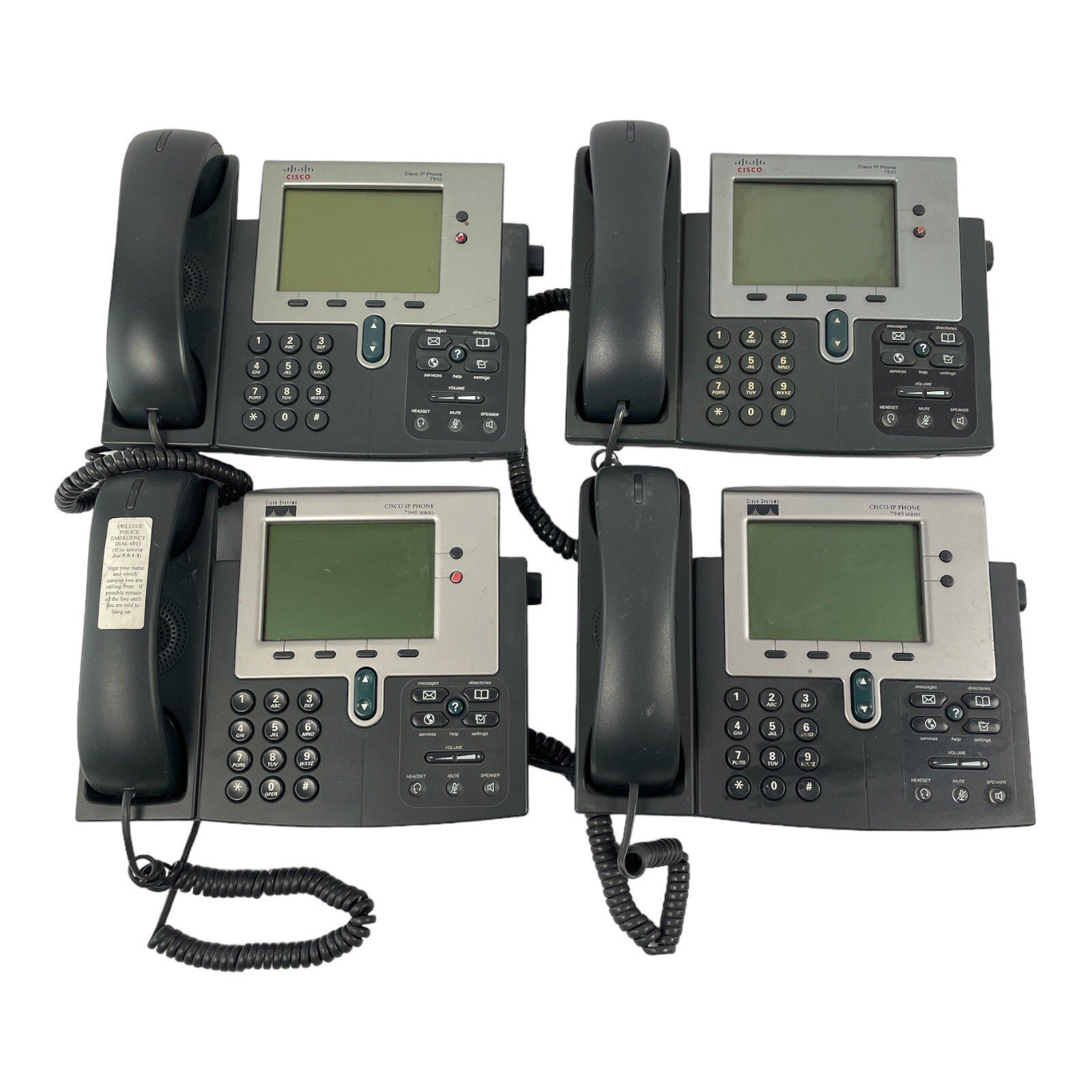 Lot 4- Cisco 7940 G IP VOIP Phone | CP-7940G | w/ Handset | 7900 Series