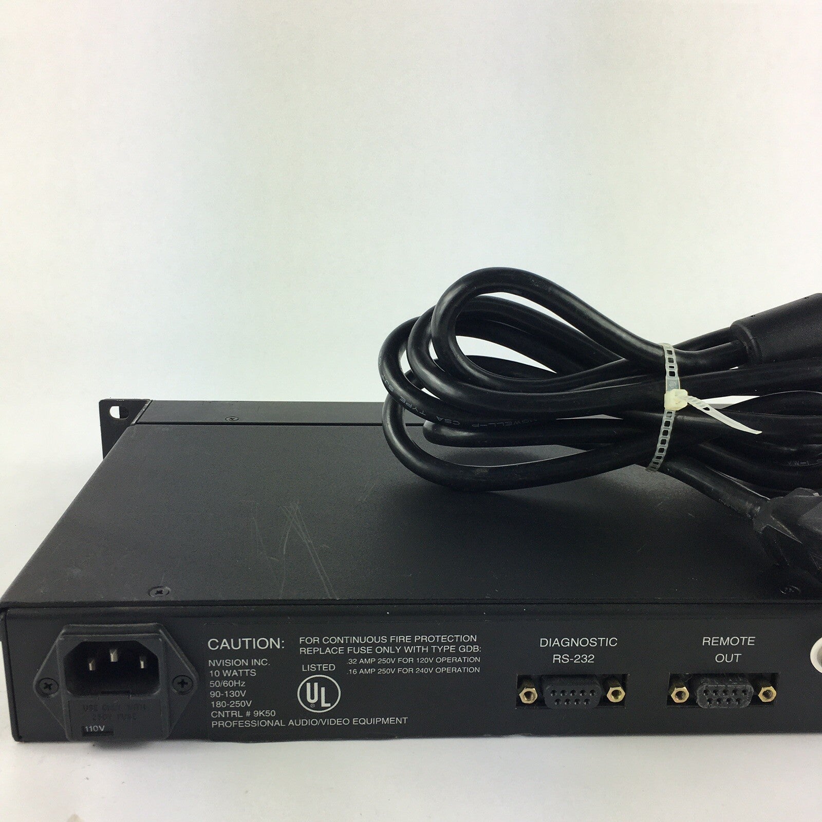 NVision NV9055 Control Panel w/4 Green Audio Connectors