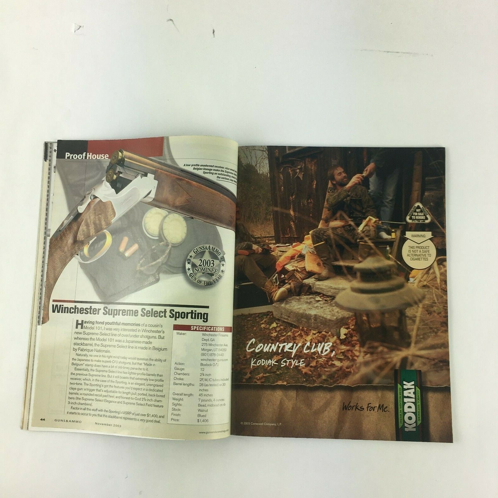 November 2003 Guns&Ammo Magazine 45th Anniversary Issue The Guns of Lewis&Clark