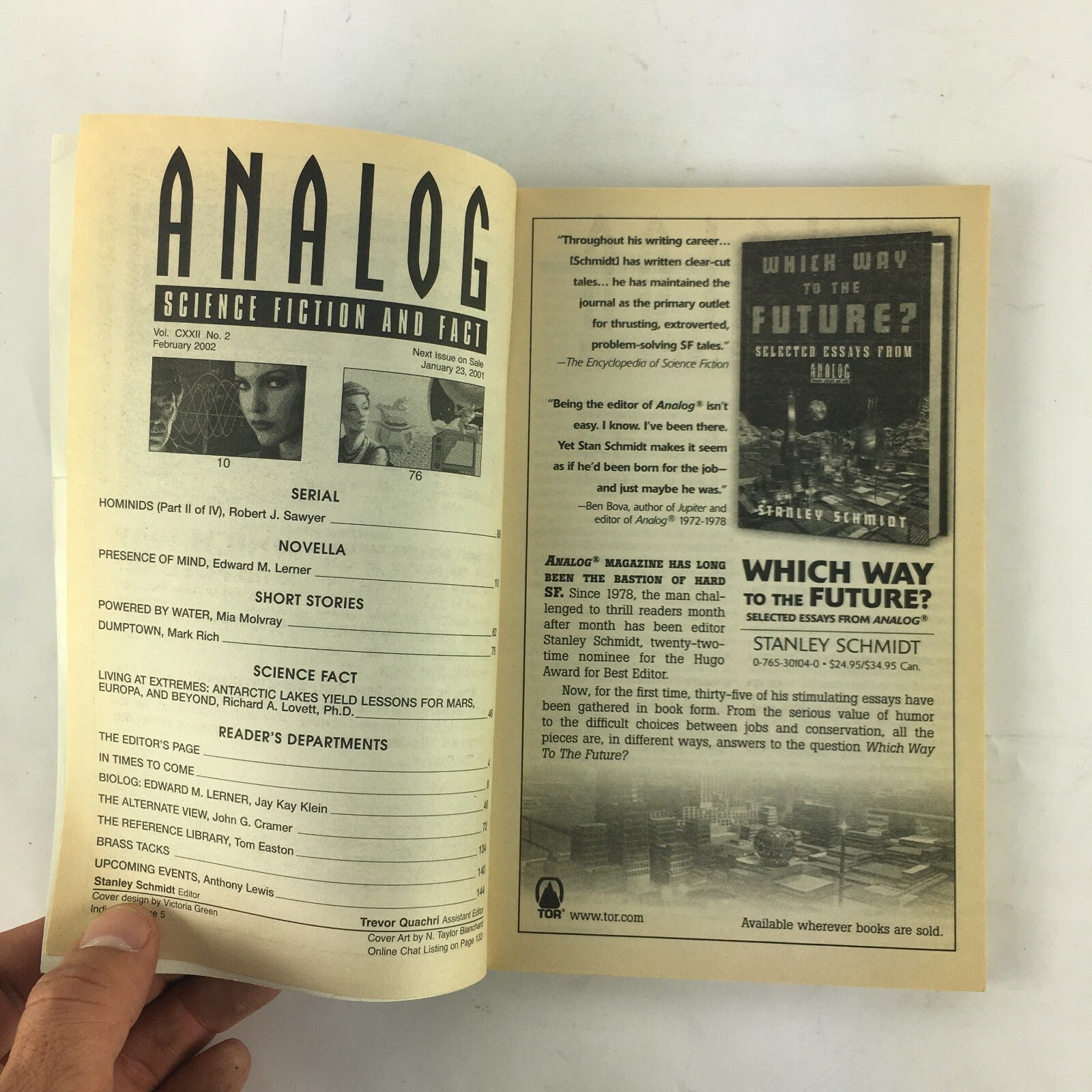 February 2002 Analog Science Fiction Fact Magazine Edward M.Lerner Robert