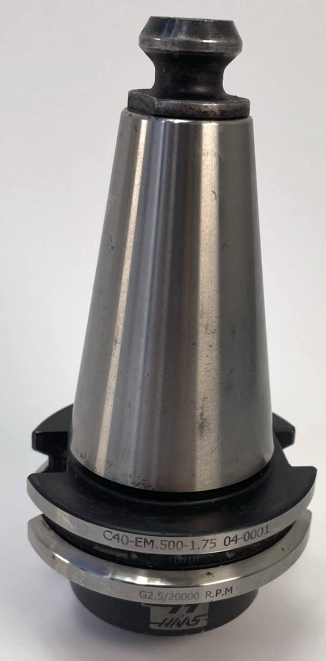 HAAS EM.500 - 1.75 End Mill CAT40 Tool Holder 04-0001 25000 RPM w Pull Stud