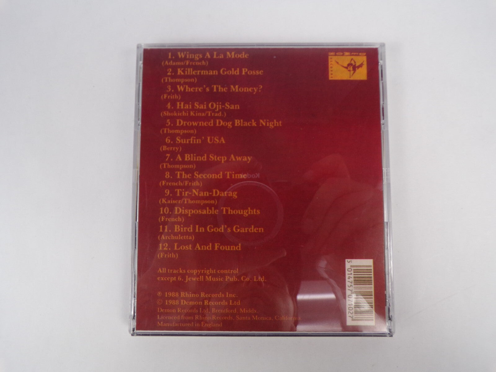 French Frith Kaiser Thompson CD #11