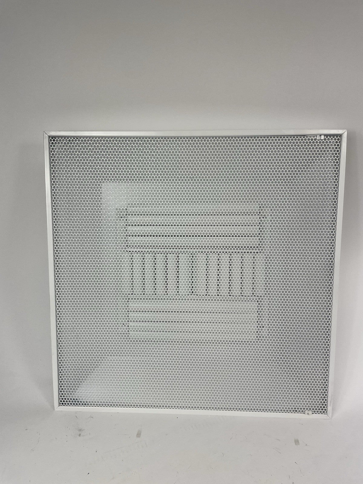 TRUaire 1400CB12 Perforated White Drop Ceiling T-Bar Metal Diffuser 24"x24"- 12"