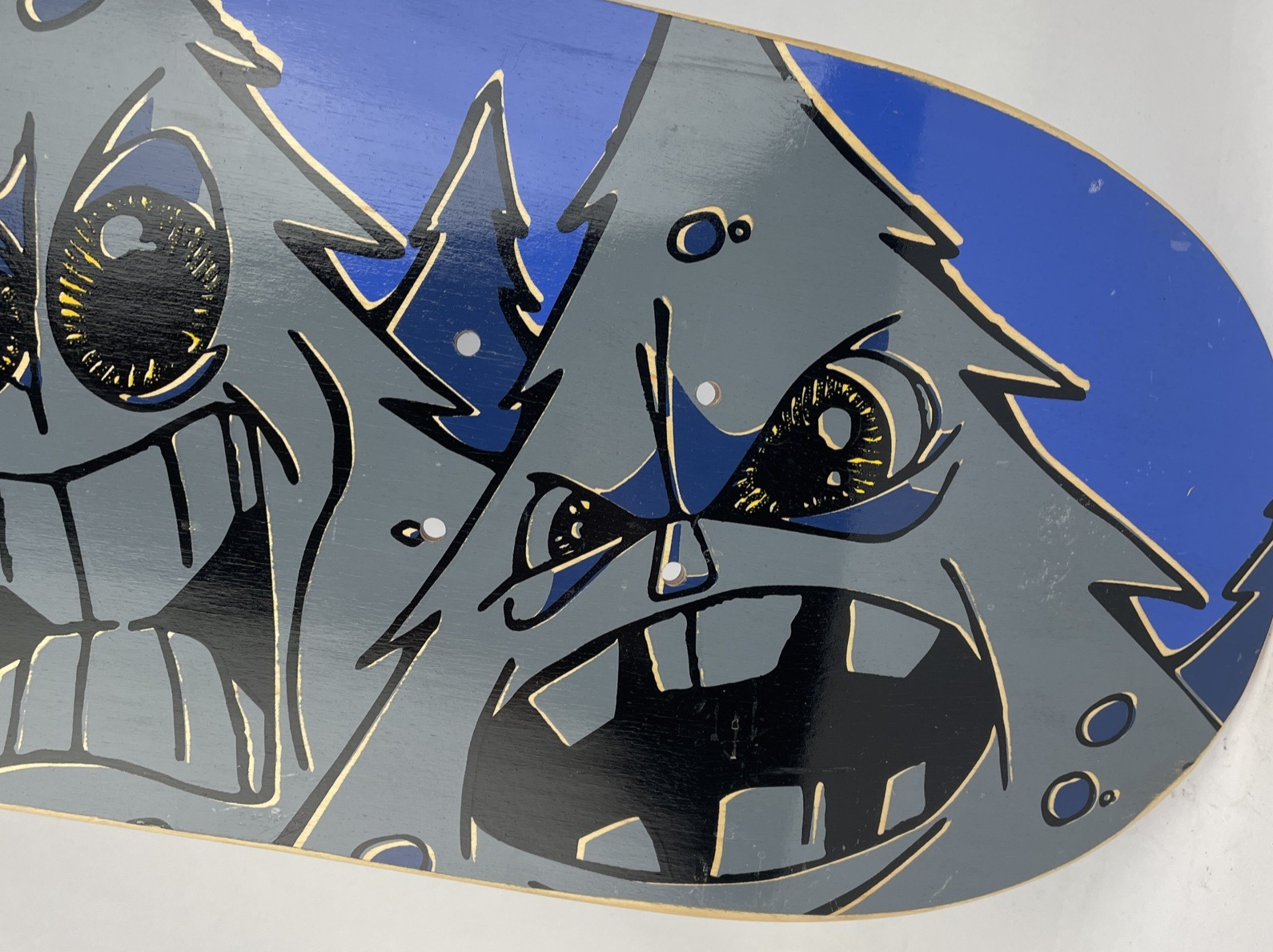 Woodchuck Wood Laminates Circa 1996 " Angry Trees " Skateboard Deck 8" x 31.5